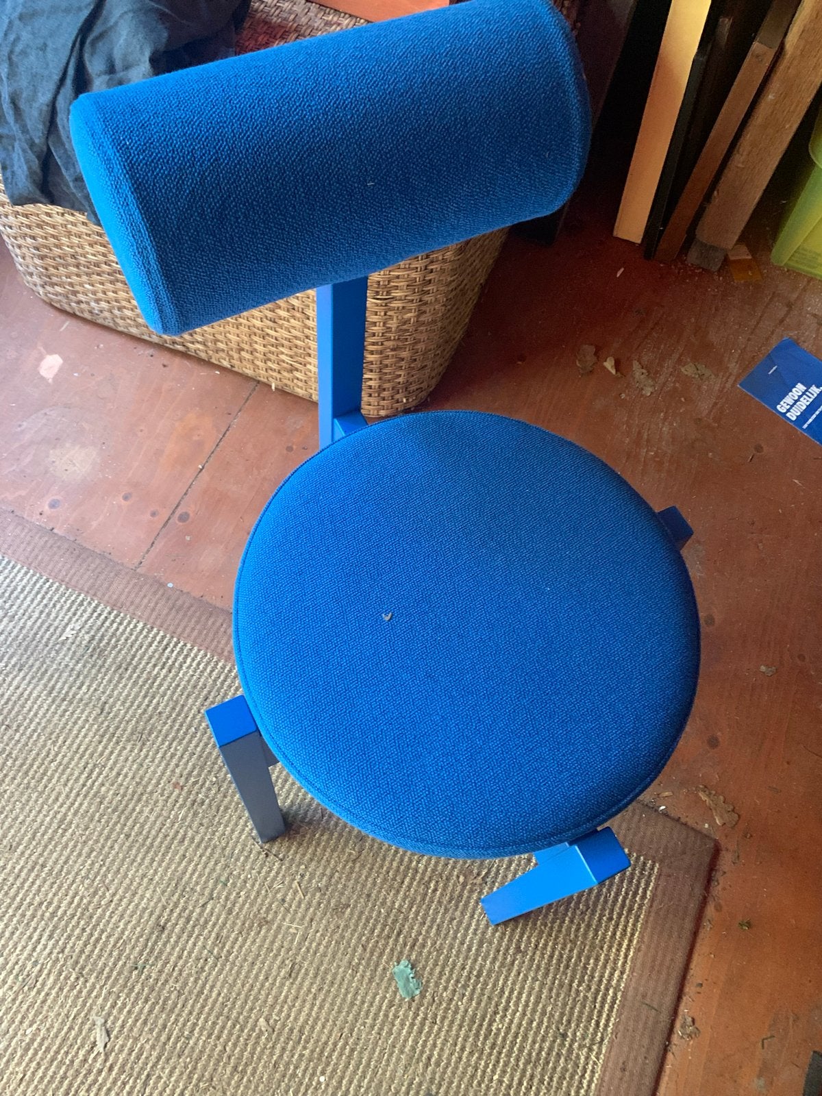 Nieuw blauw stoeltje met stoffe bekleding., Ophalen, Nieuw, Stoel(en)