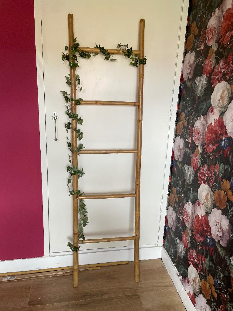 Decoratieve ladder bamboe, Ophalen, Decoratieobject, Zo goed als nieuw, 170 cm