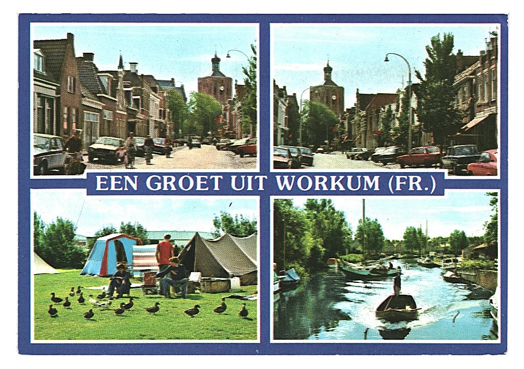 37554 Workum Friesland Leuke oude kaart Onbeschreven, Ophalen of Verzenden, 1960 tot 1980, Ongelopen, Friesland
