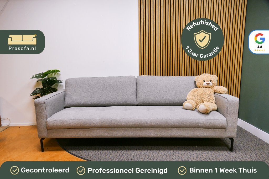 3 Zits Bank Grijs Troubadour [Refurbished], Huis en Inrichting, -, -, Driepersoons, 75 tot 100 cm