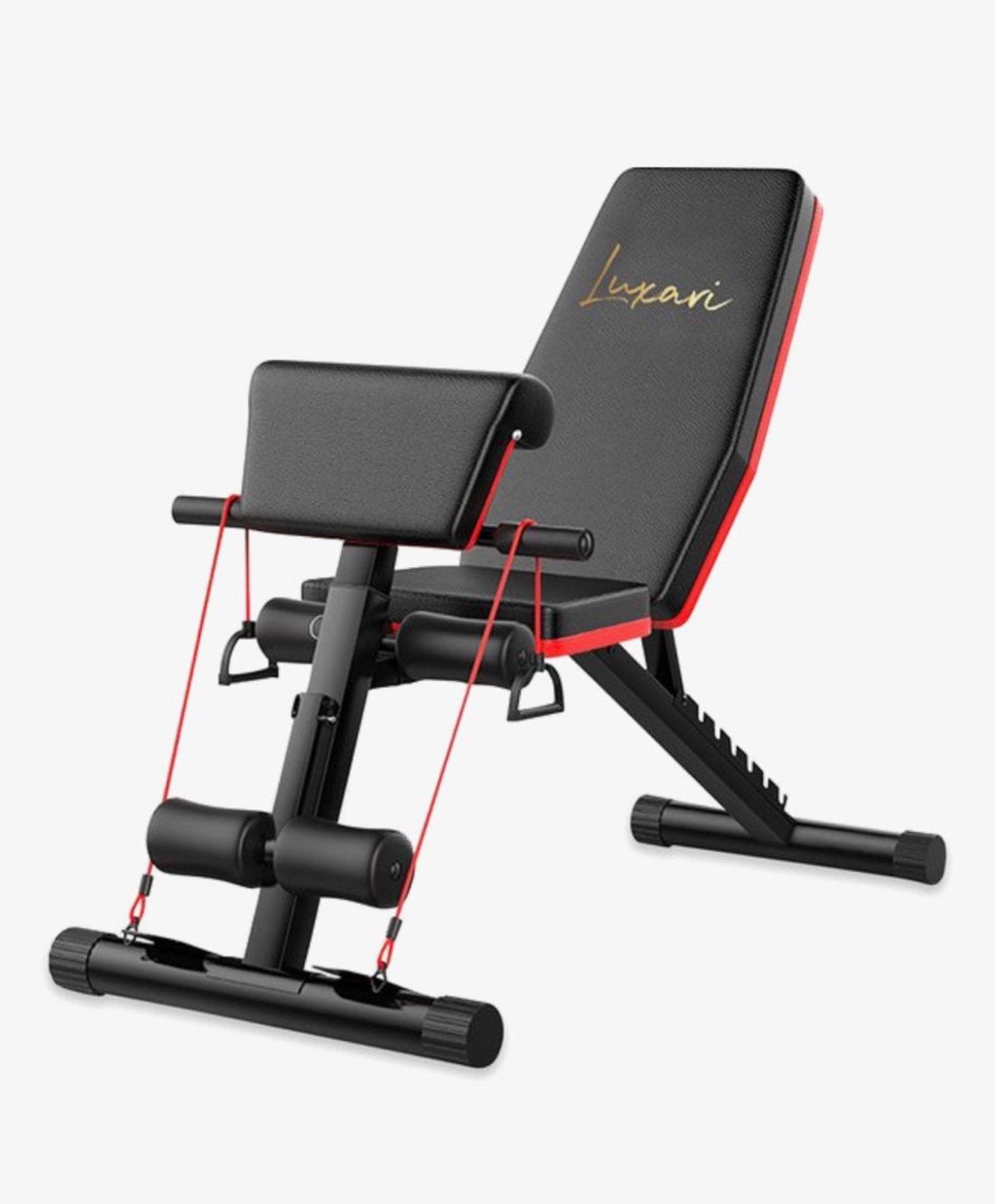 Luxari Fitnessbank - Verstelbaar & Compact als nieuw, Sport en Fitness, Fitnessmaterialen, Ophalen, Zo goed als nieuw, Armen, Fitnessbank
