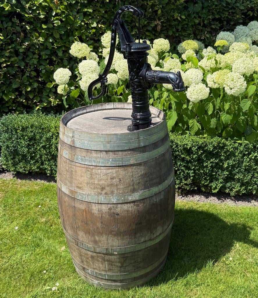 Pomp, Handpomp, Gietijzeren pomp, Zwarte pomp, Buitenpomp, Ophalen, Nieuw, Handmatig, Regentonpomp