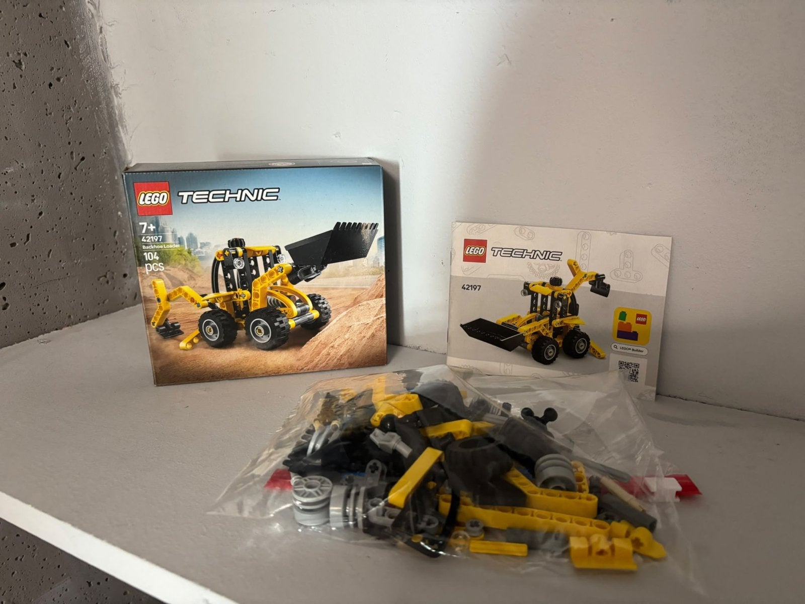 LEGO Technic 42197 Backhoe Loader - gebuikt met doos, Ophalen, Zo goed als nieuw, Overige merken