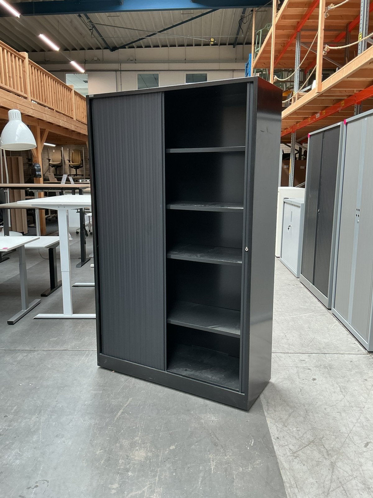 Ahrend roldeurkasten, kantoorkasten ZWART 195x120x45, Gebruikt, 100 tot 150 cm, ., Ophalen of Verzenden