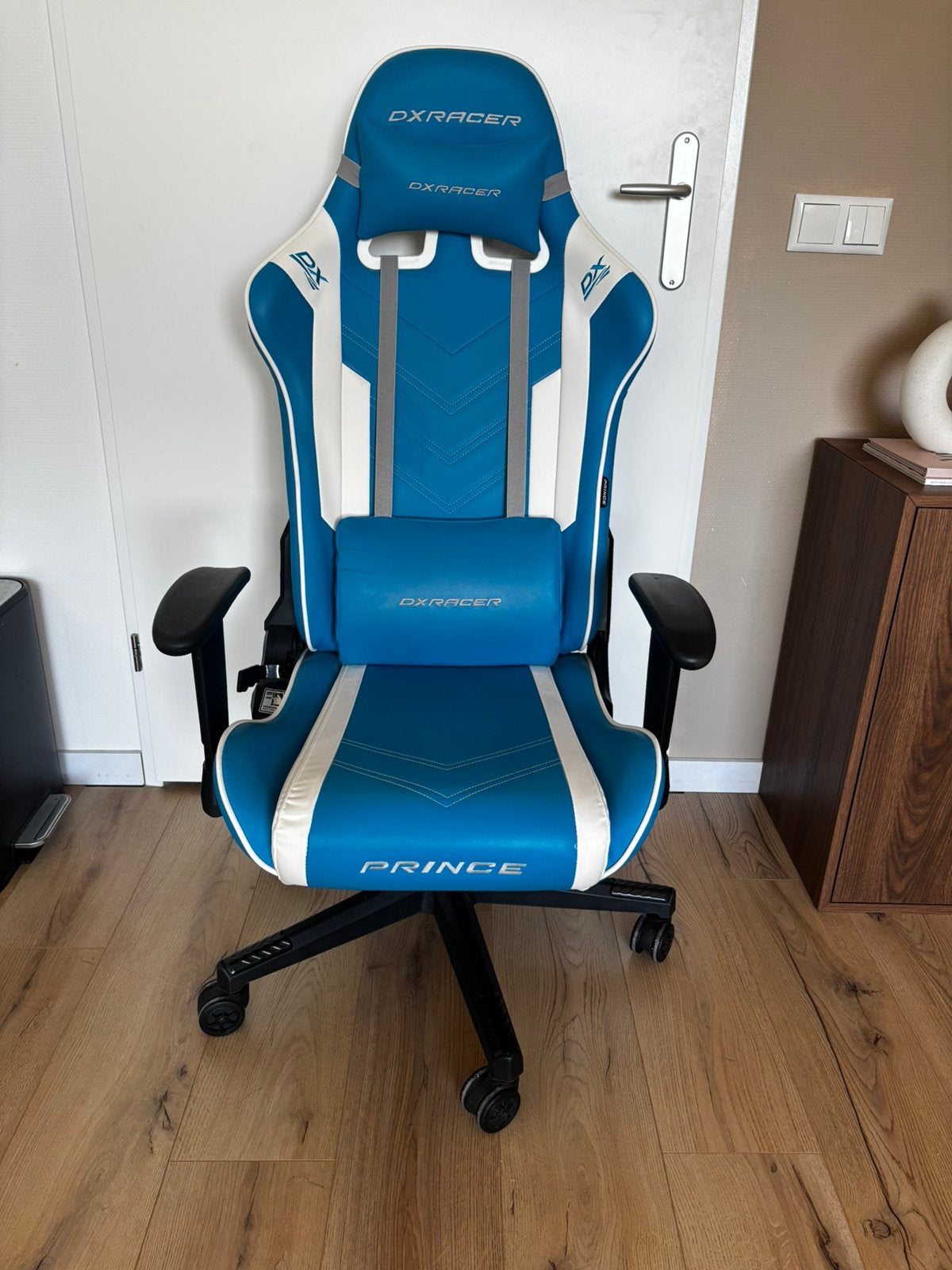 Gaming stoel DX RACER (Prince), Ophalen, Gebruikt, Blauw, Gaming bureaustoel