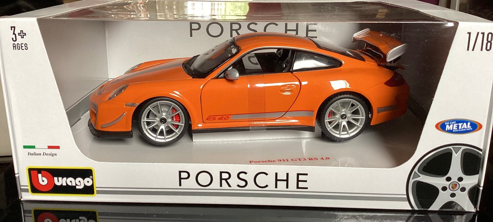 Porsche 911 GT3 RS 4.0, Hobby en Vrije tijd, Modelauto's | 1:18, Ophalen of Verzenden, Zo goed als nieuw, Auto, Bburago