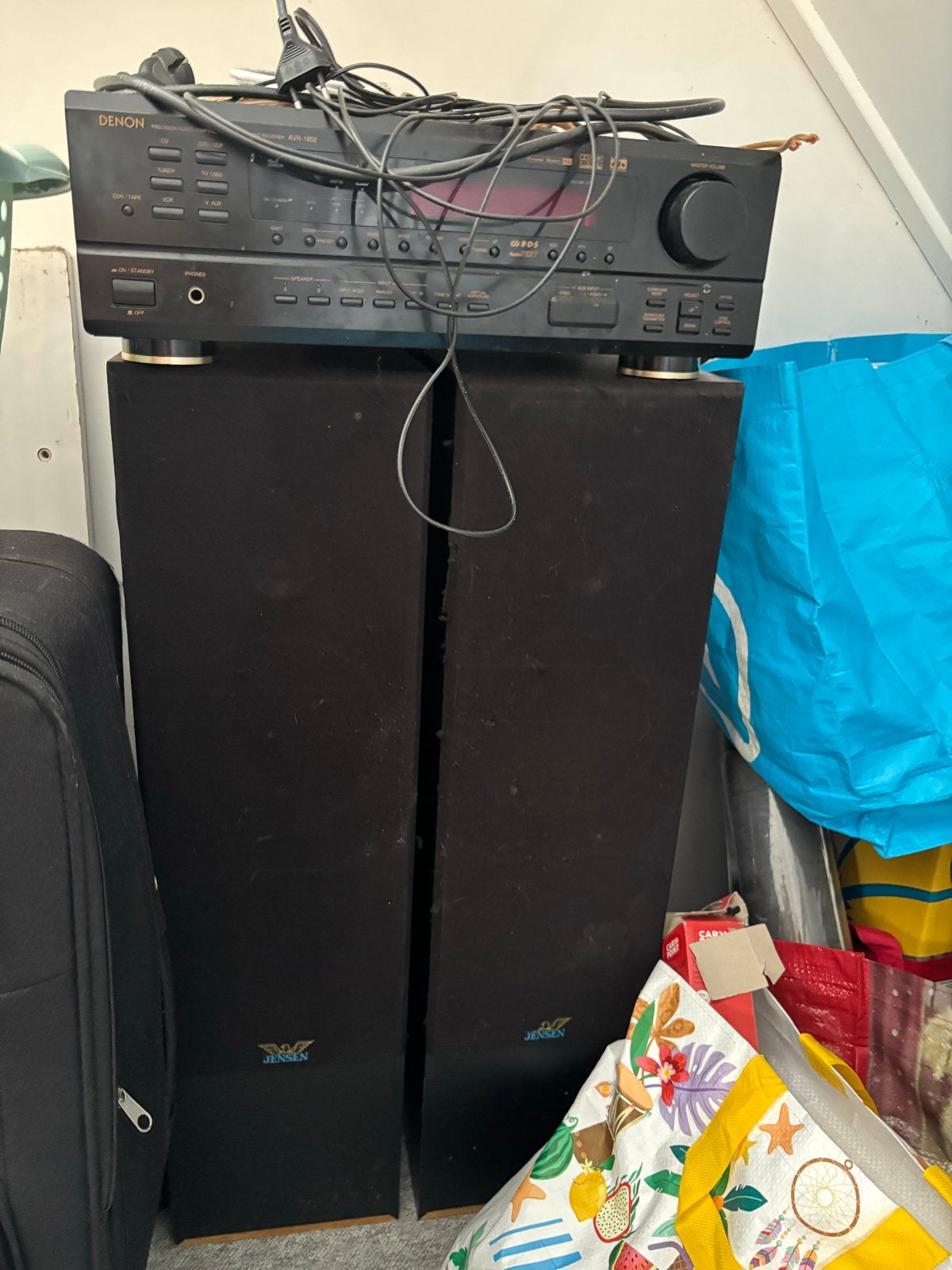 Denon versterker met Jensen Champion C5 speakers, Audio, Tv en Foto, Vloerstaande luidspreker, Gebruikt, 60 tot 120 watt, Basreflex