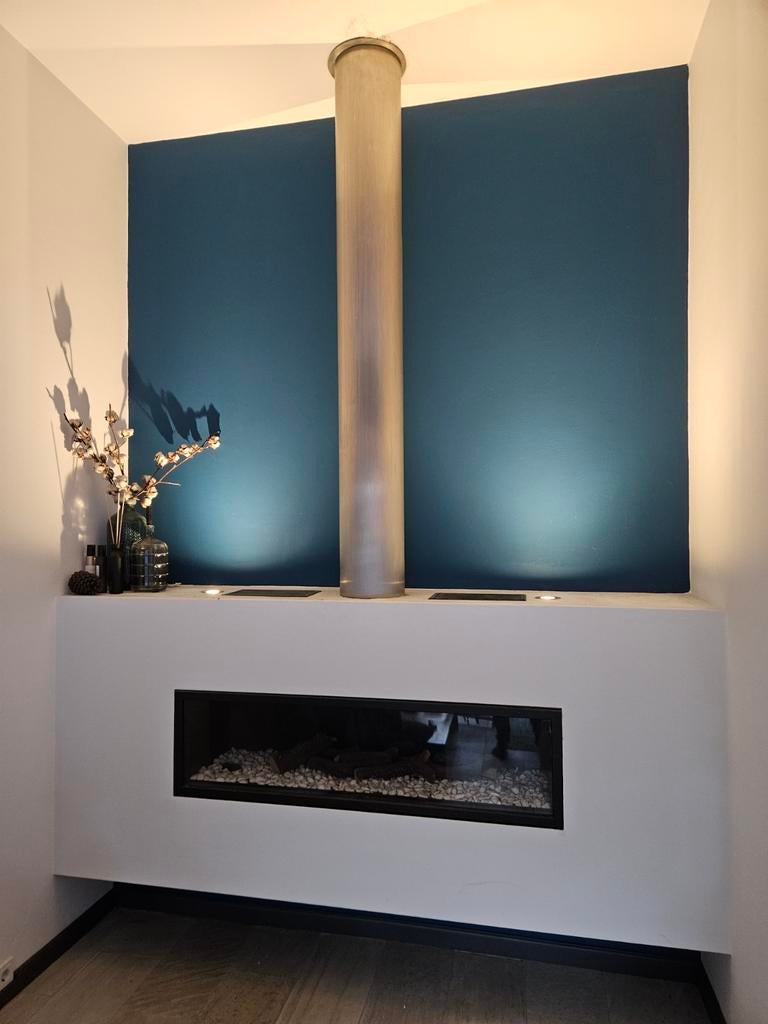 Gashaard / Gaskachel - 140x39x45-50cm, Ophalen, Gebruikt, Vrijstaande haard, Gashaard