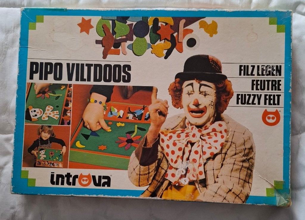 Vintage "Pipo de Clown" viltdoos, Ophalen of Verzenden, Gebruikt, Knutselen