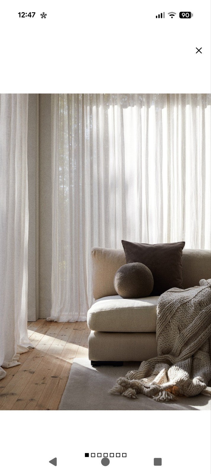 2 H&M Linnen Gordijnen – 250x250 cm – Zo goed als nieuw, Huis en Inrichting, Stoffering | Gordijnen en Lamellen, Zo goed als nieuw