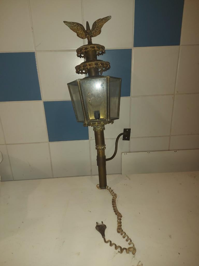 Koetslamp Antiek., Antiek en Kunst, Antiek | Lampen, Ophalen of Verzenden