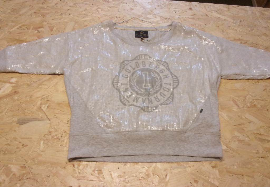 Goldbergh sweater Silver dames L trui lovertjes GB glitter, Maat 42/44 (L), Nieuw, Ophalen of Verzenden, Grijs