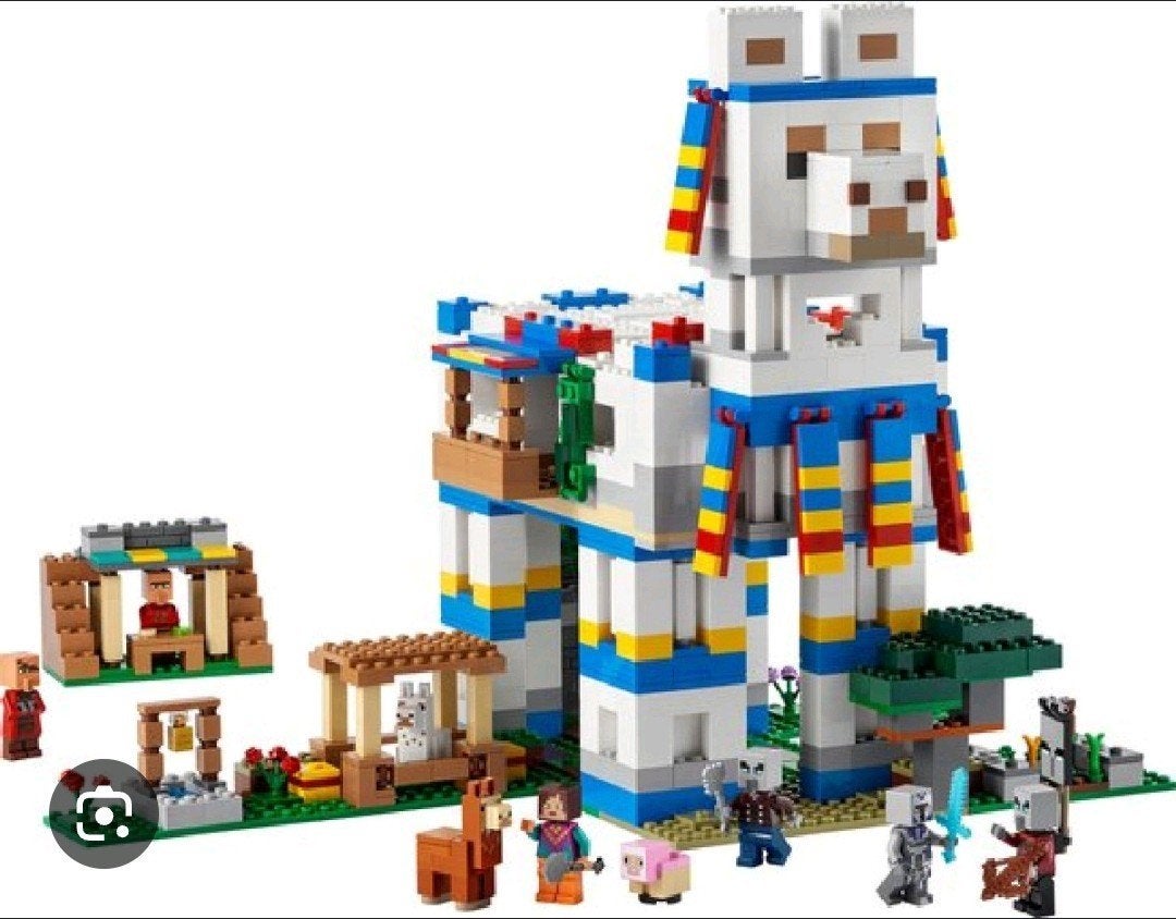 LEGO Minecraft De Llama Dorp 21188 compleet met doos, Minecraft, Lego, Ophalen of Verzenden, Zo goed als nieuw