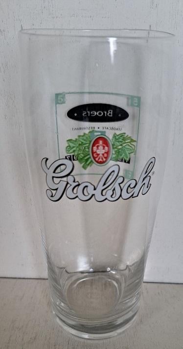 Grolsch Bierglas type Fluitje Broers 5 jaar, Verzamelen, Biermerken, Ophalen of Verzenden, Nieuw, Glas of Glazen, Grolsch