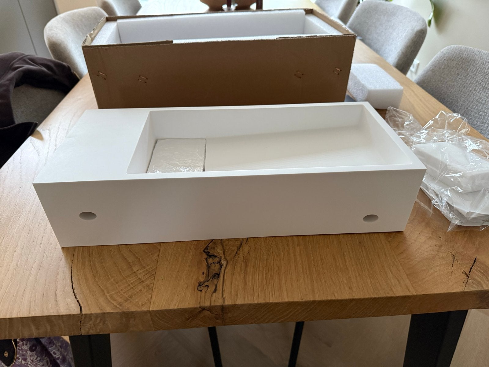 Balmani Solid Surface Fonteintje - Nieuw in doos, Ophalen, Nieuw, Wastafel