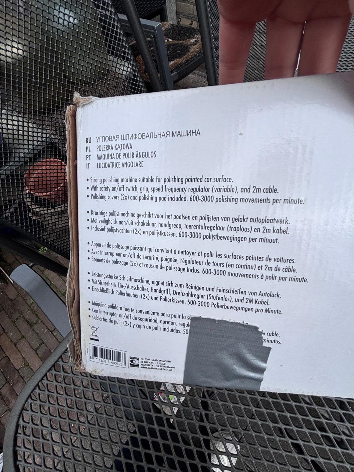 Carpoint Polijstmachine - Krachtige Polijstmachine, Ophalen, Zo goed als nieuw, 600 tot 1200 watt, Overige typen
