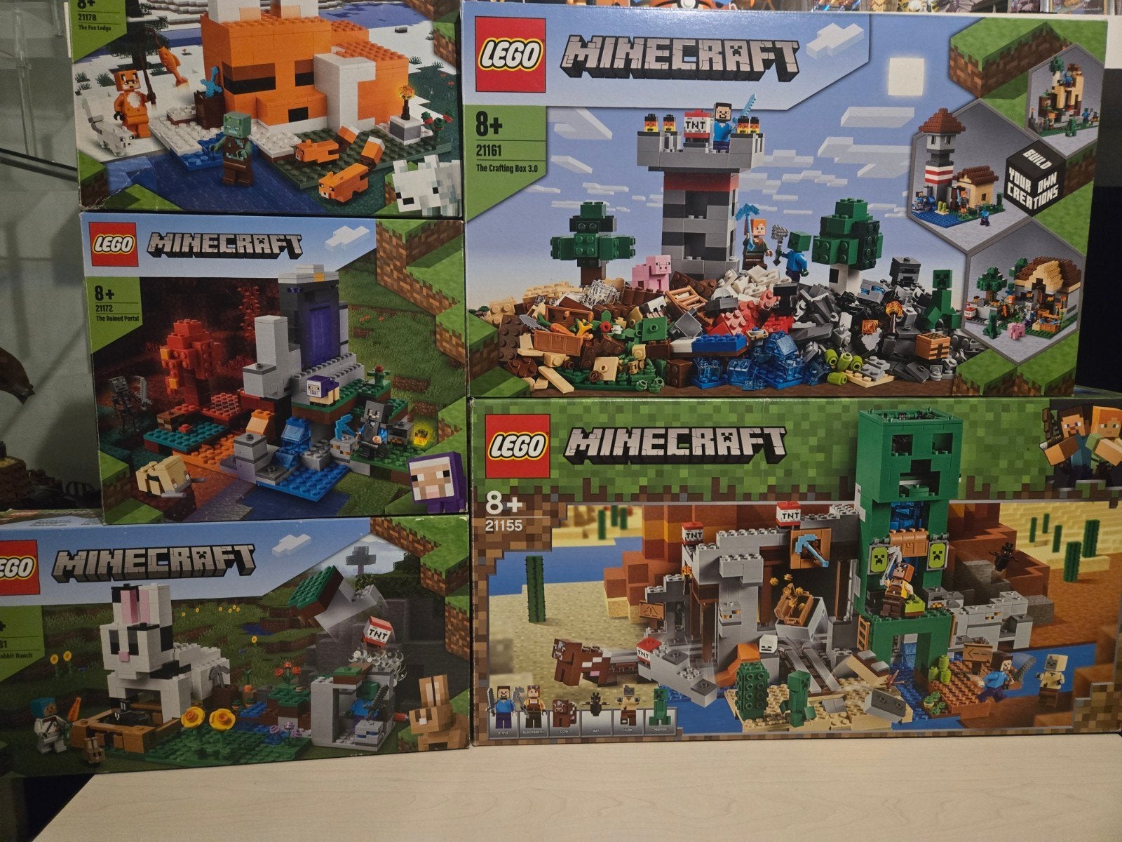 LEGO Minecraft Verzameling - Diverse Sets, Minecraft, Lego, Ophalen of Verzenden, Zo goed als nieuw