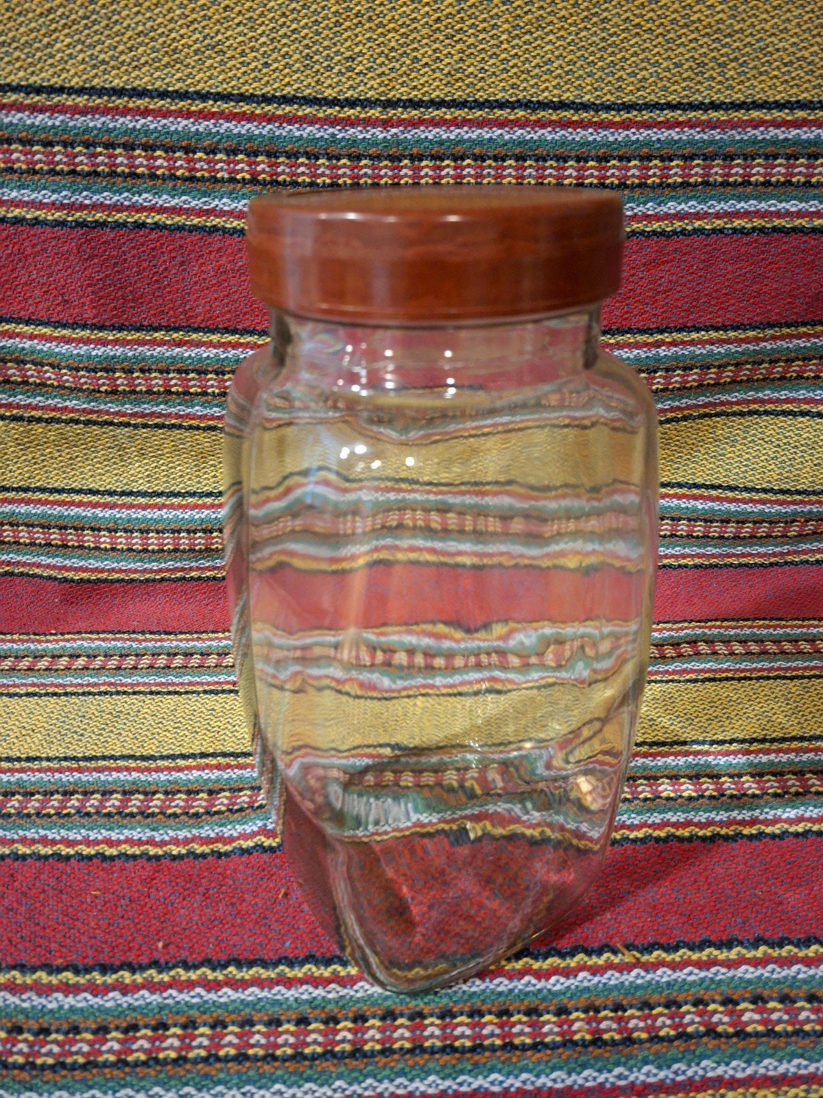 2x Grote Vintage Glazen Snoeppot 29cm Bakeliet Deksel, Ophalen of Verzenden, Huis en Inrichting