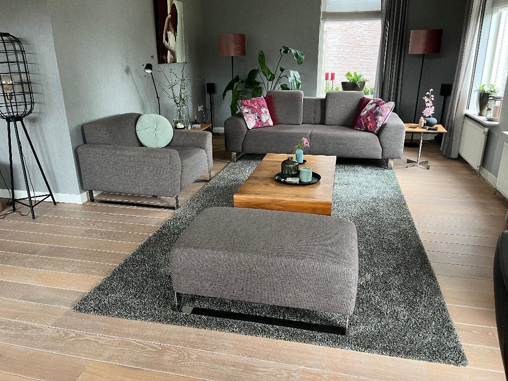 2,5 zits bankstel met loveseat en hocker merk Montel, Ophalen, Gebruikt, Driepersoons, 75 tot 100 cm