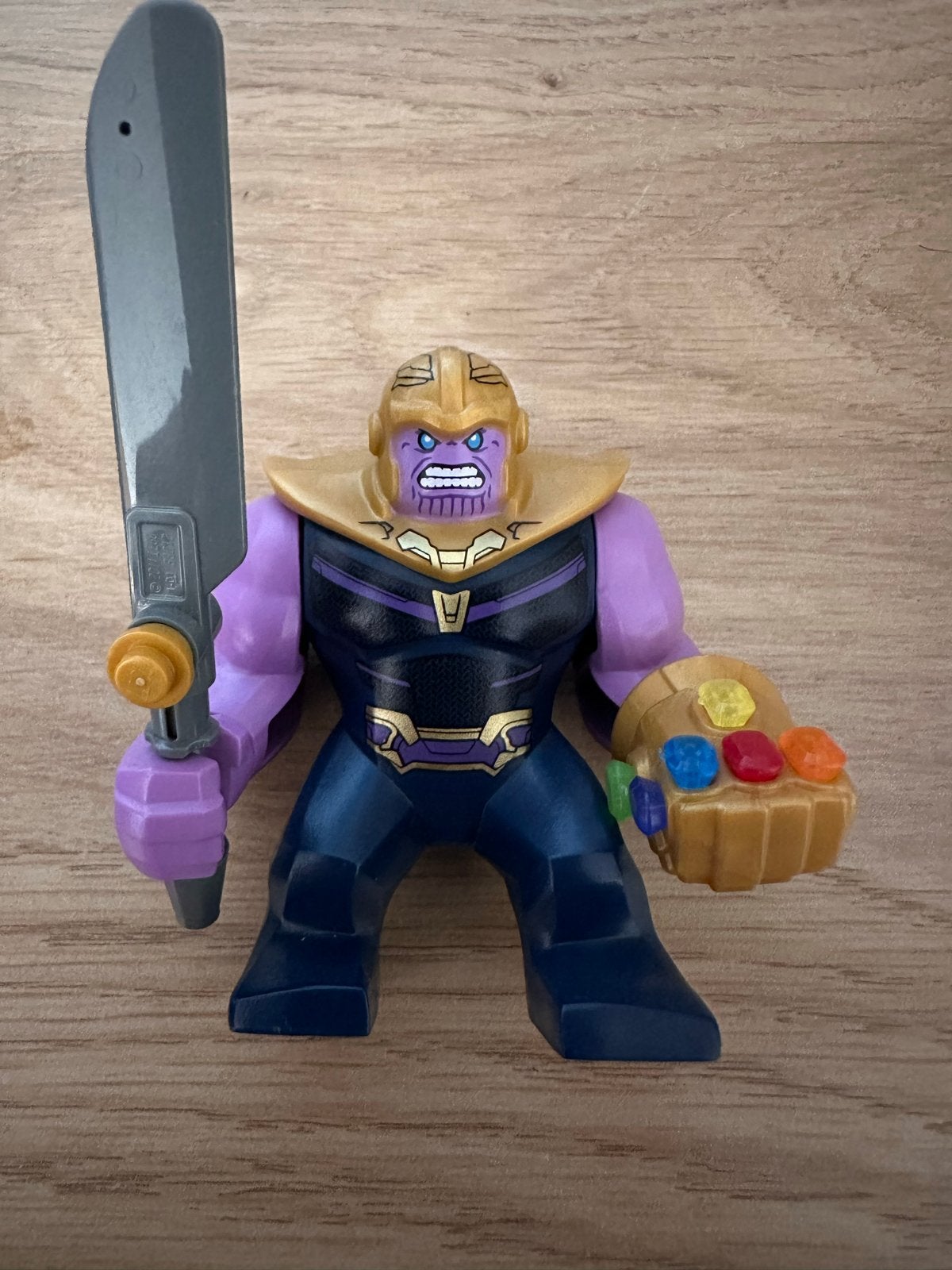 Lego Marvel Thanos Big Minifiguur met Infinity Gauntlet, Ophalen of Verzenden, Gebruikt, Overige merken