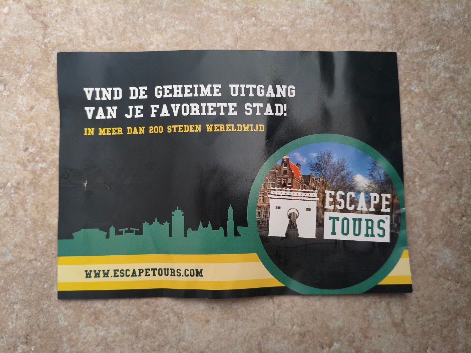 Escape Tours gift card cadeaubon van 2 tot 4 personen, Tickets en Kaartjes, Drie personen of meer, Ticket of Toegangskaart