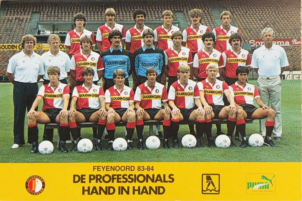 Elftalkaart Feyenoord Rotterdam - seizoen 1983/1984, Ophalen of Verzenden, Zo goed als nieuw, Feyenoord, Spelerskaart