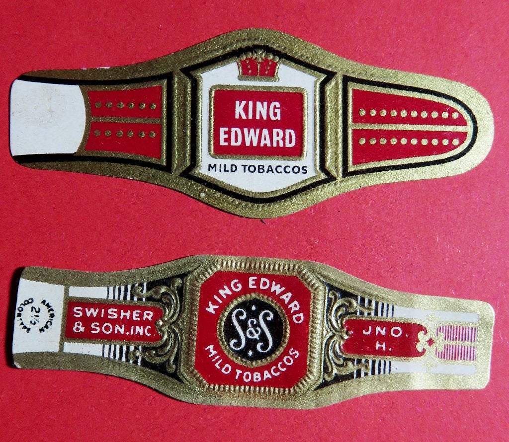 Sigarenbandjes King Edward 2x, Verzenden, Gebruikt, Sigarenbandjes