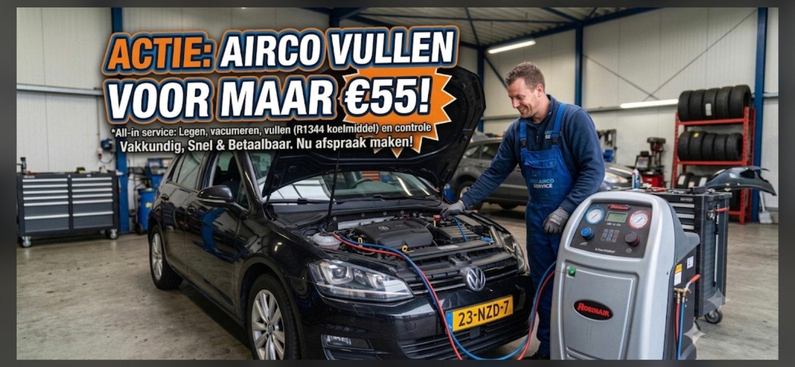 Actie prijs.  airco vullen ACTIE 55 euro, Ophalen of Verzenden, Nieuw