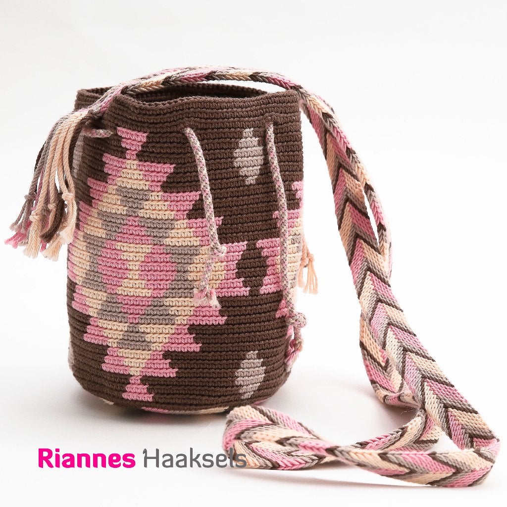 Mochila - tas - Boho - handgemaakt - festival tasje, Ophalen of Verzenden, Nieuw, Bruin, Overige merken