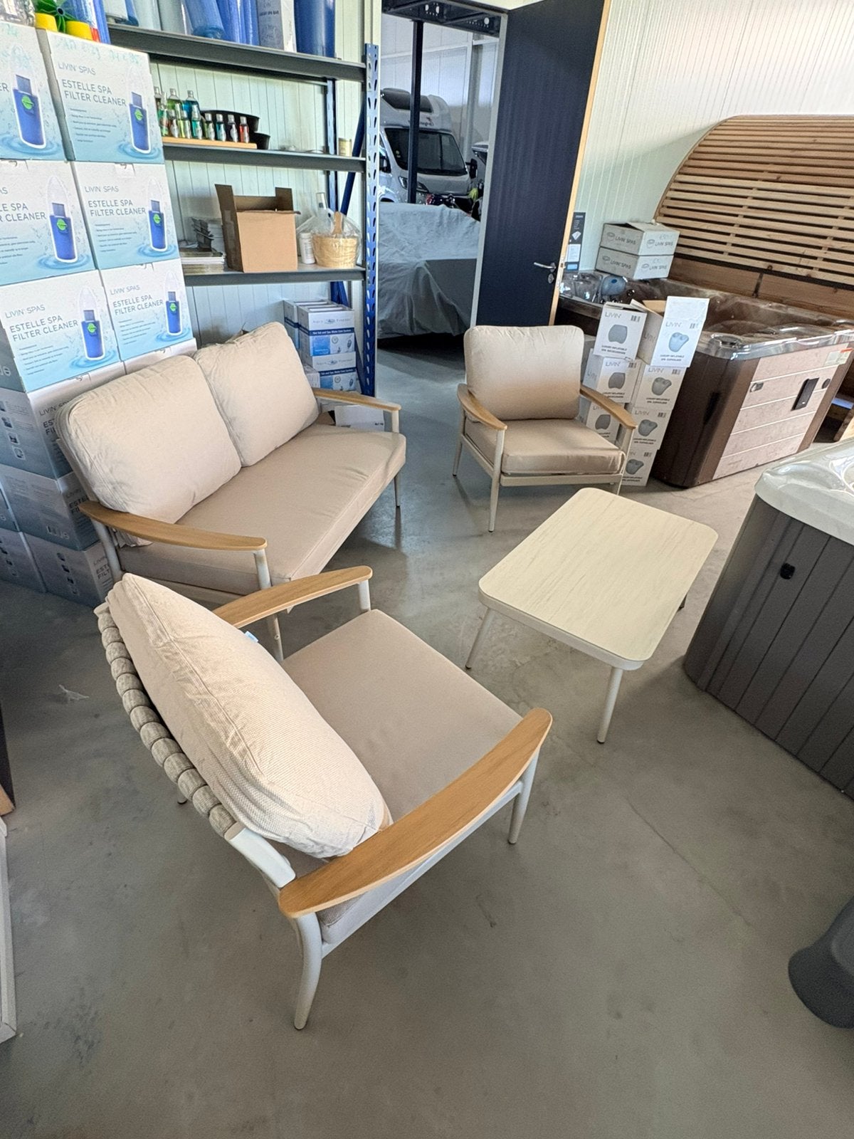 Tuinset loungeset NIEUW bank met 2 loungestoelen, Ophalen, Nieuw, Bank