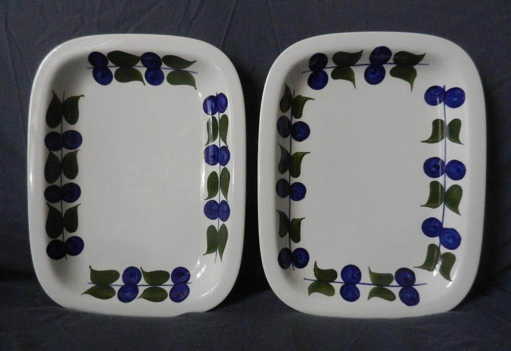 Paar dien / ovenschalen Rörstrand Zweden decor Irene b. 28,7, Keramiek, Ophalen of Verzenden, Overige stijlen, Schaal of Schalen