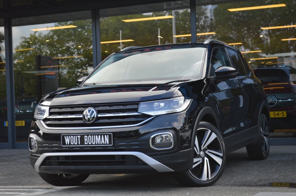 Volkswagen T-Cross 1.0 TSI R-Line DSG Led Navi Acc Camera Ca, Gebruikt, Euro 6, Zwart, Bedrijf