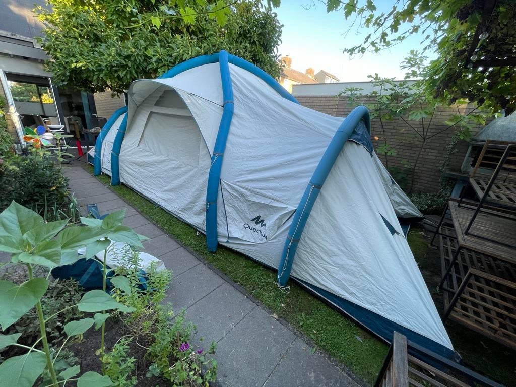 Quechua Air Seconds 8.4 Fresh & Black opblaasbare tent, Caravans en Kamperen, Tenten, Ophalen, Gebruikt, Meer dan 6