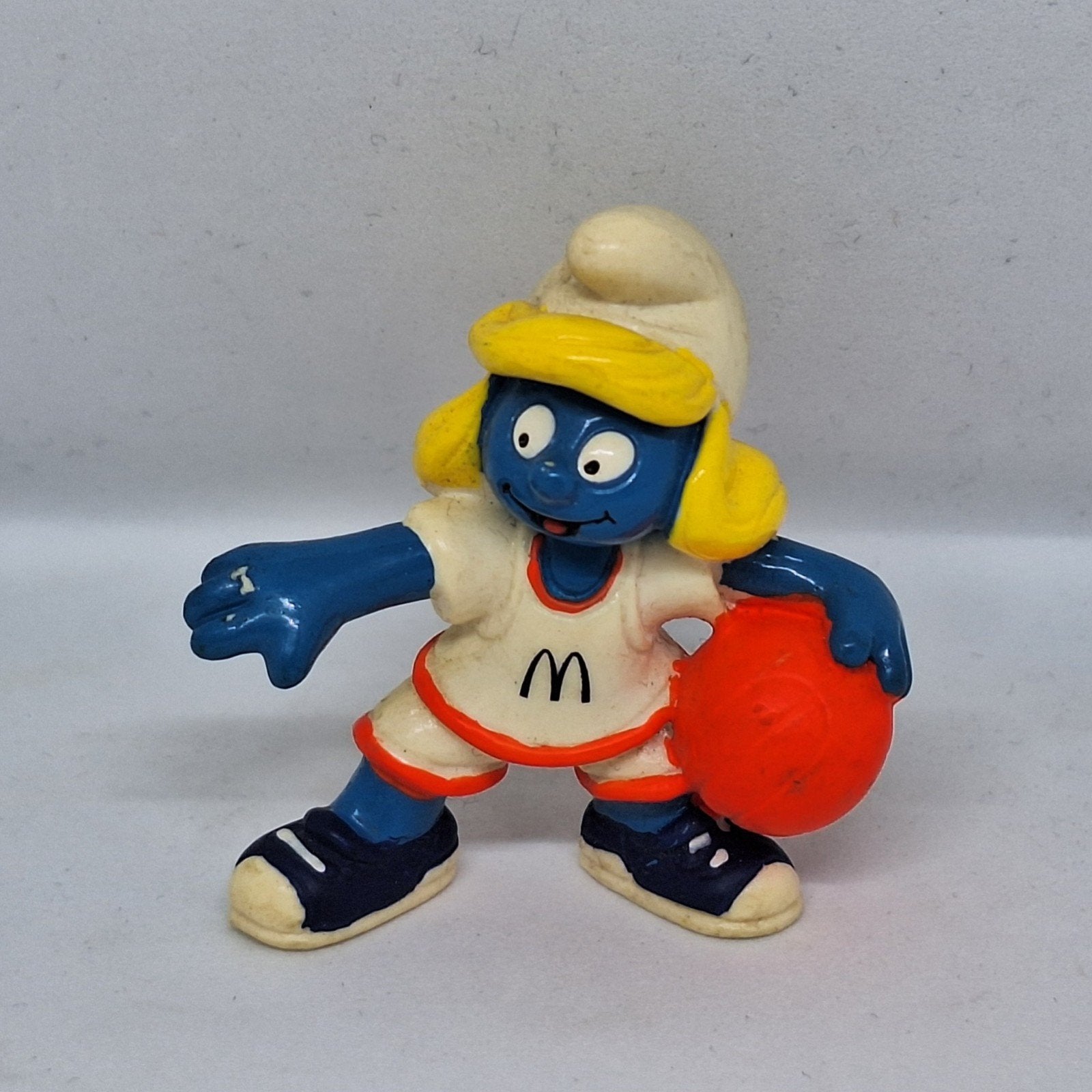 Basketbal Smurfin 1997, Ophalen of Verzenden, Gebruikt, Smurfin, Poppetje, Figuurtje of Knuffel