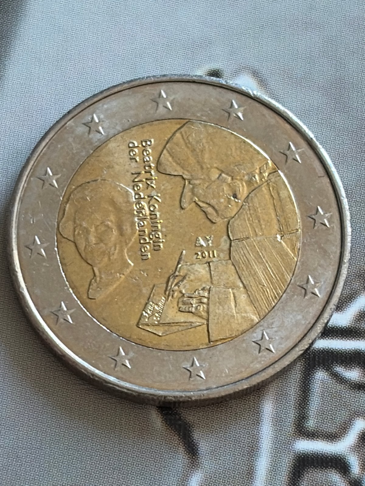 2 Euro munt Nederland 2011 Beatrix Koningin der Nederlanden, Ophalen of Verzenden, Overige landen, 2 euro, Losse munt