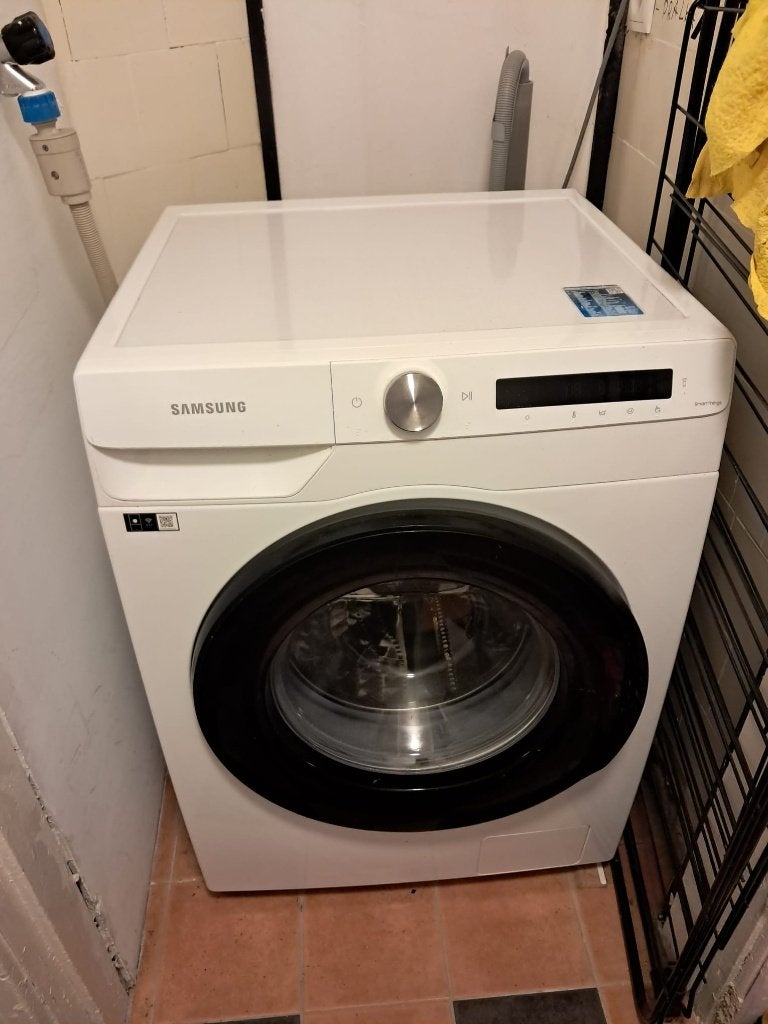 Wasmachine (Samsung WW90T534AAW), Witgoed en Apparatuur, Ophalen, 1200 tot 1600 toeren, Gebruikt, 8 tot 10 kg