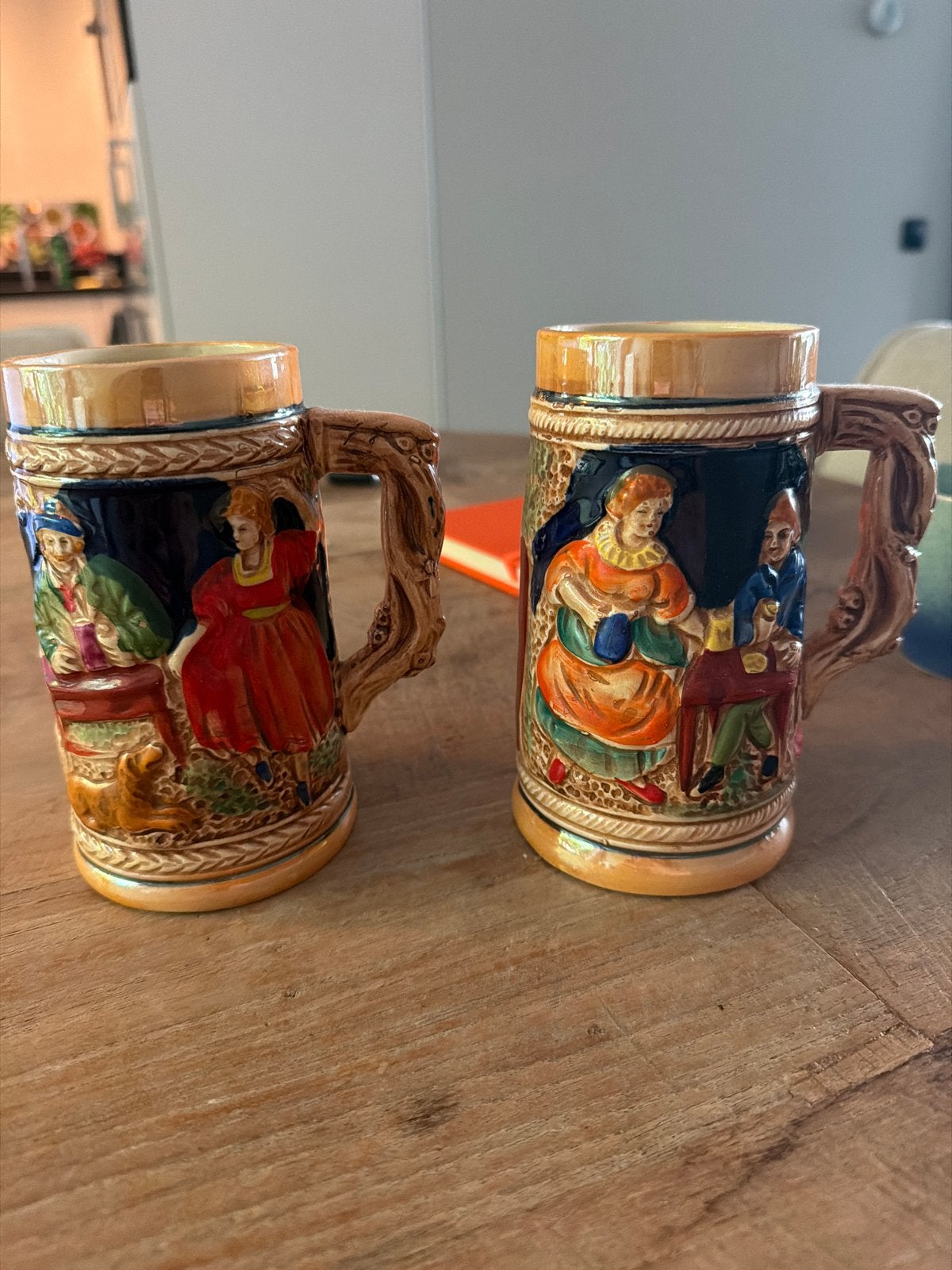 Set van 2 originele vintage bierpullen, onbeschadigd, Ophalen of Verzenden