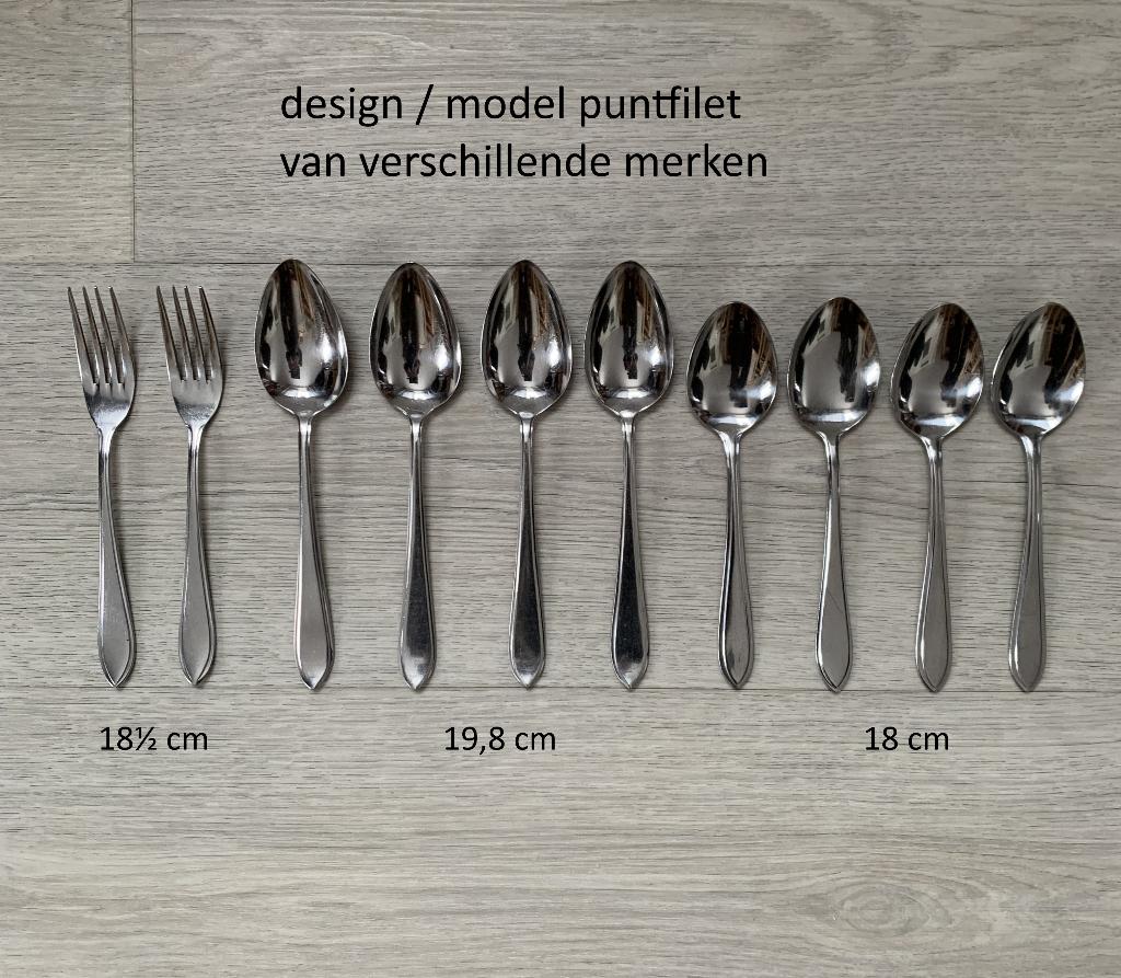lepels + vorken, lijkt op gero zilmeta 718 puntfilet of sola, Ophalen of Verzenden, Zo goed als nieuw, Rvs of Chroom, Vaatwasserbestendig