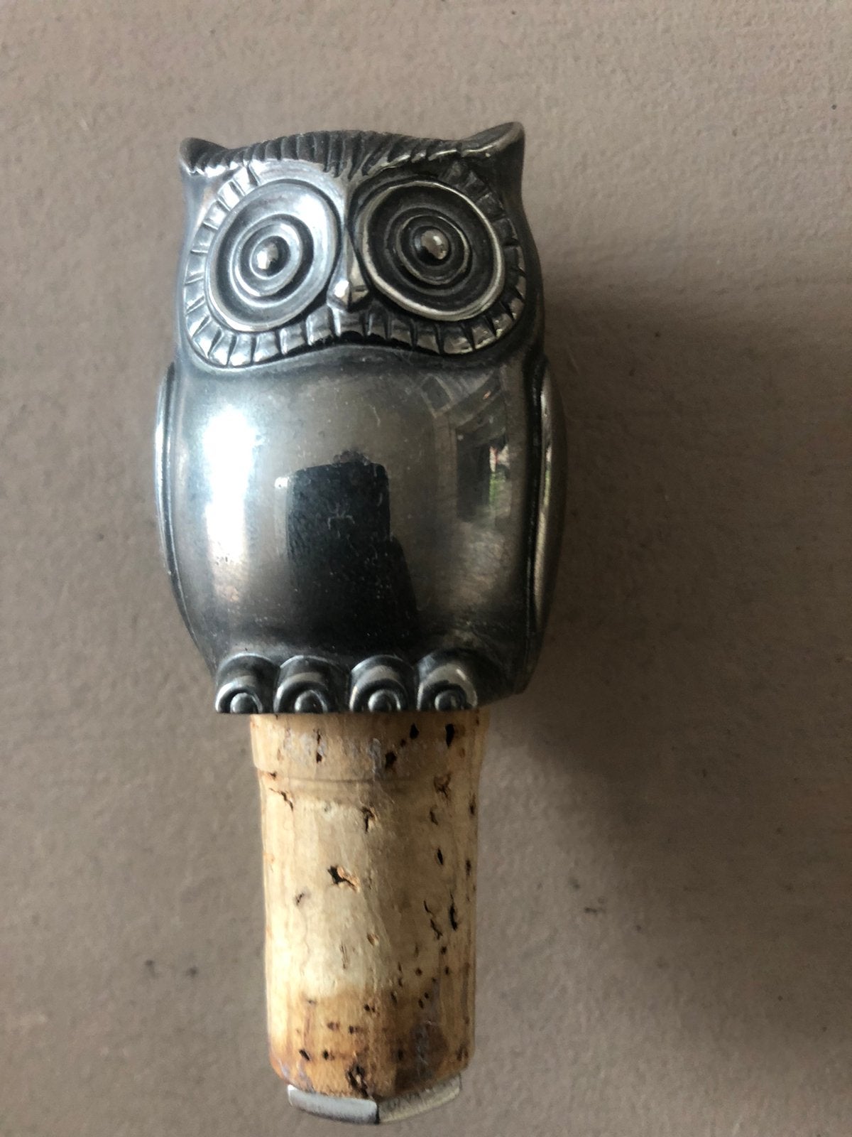Zware art deco flesstop sierkurk van een uil, Ophalen of Verzenden