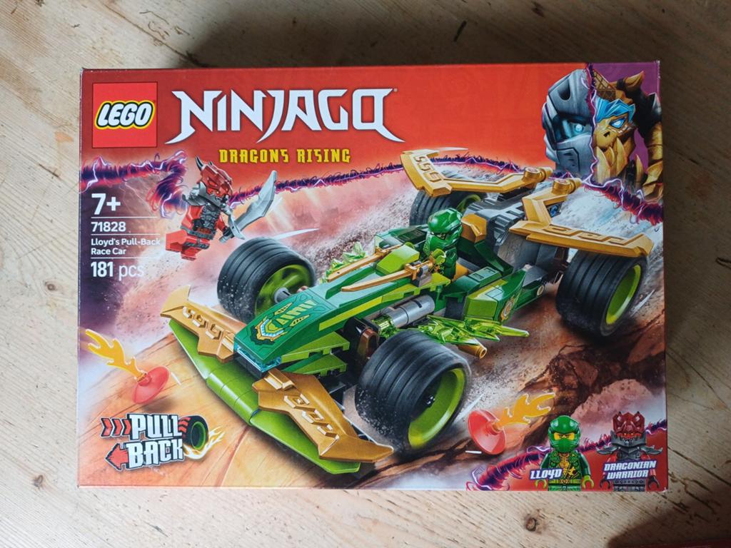 Lego Ninjago 71828 Drakenraceauto, compleet met doos, Lego, Ophalen of Verzenden, Zo goed als nieuw, Ninjago