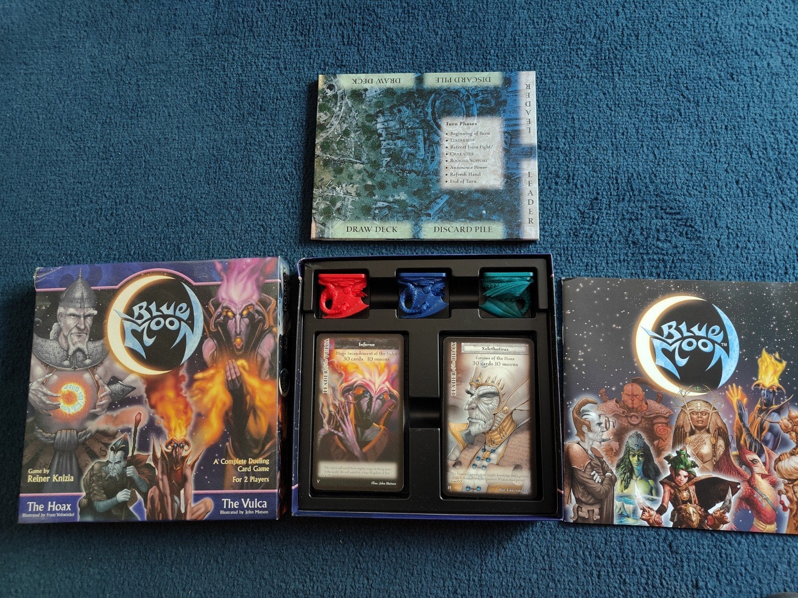 Blue Moon Kaartspel - Reiner Knizia Duelspel, Een of twee spelers, Ophalen, Gebruikt, Fantasy Flight Games