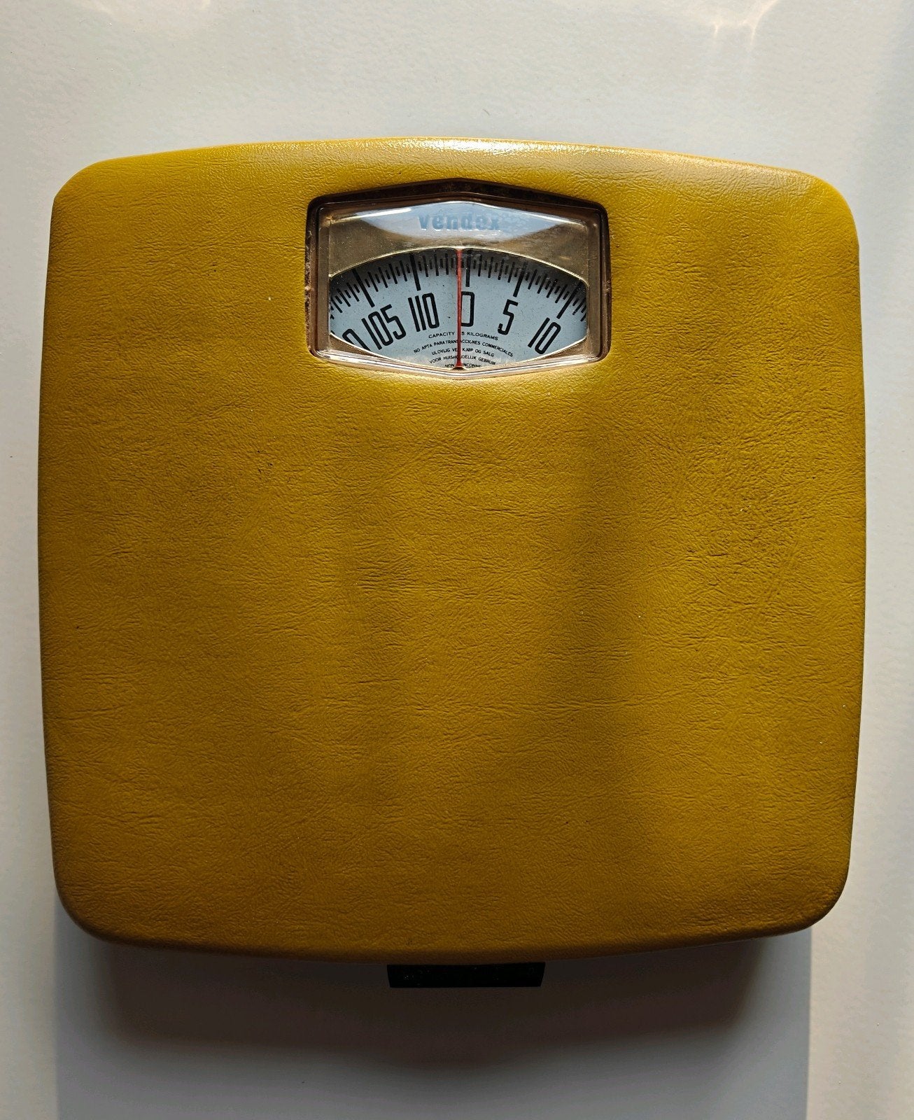 Vendex Vintage Personenweegschaal Jaren '70 Geel, Gebruikt, Analoog, 100 kg of meer, Ophalen of Verzenden