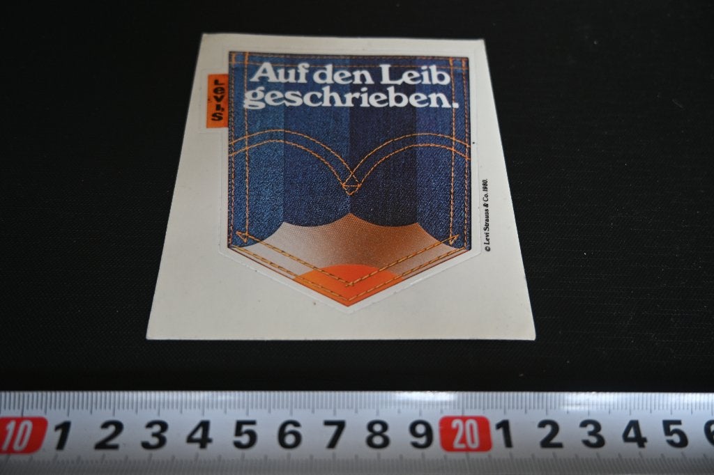 sticker jeans LEVI'S auf den leib geschrieben - transparant, Verzamelen, Stickers, Ophalen of Verzenden, Zo goed als nieuw