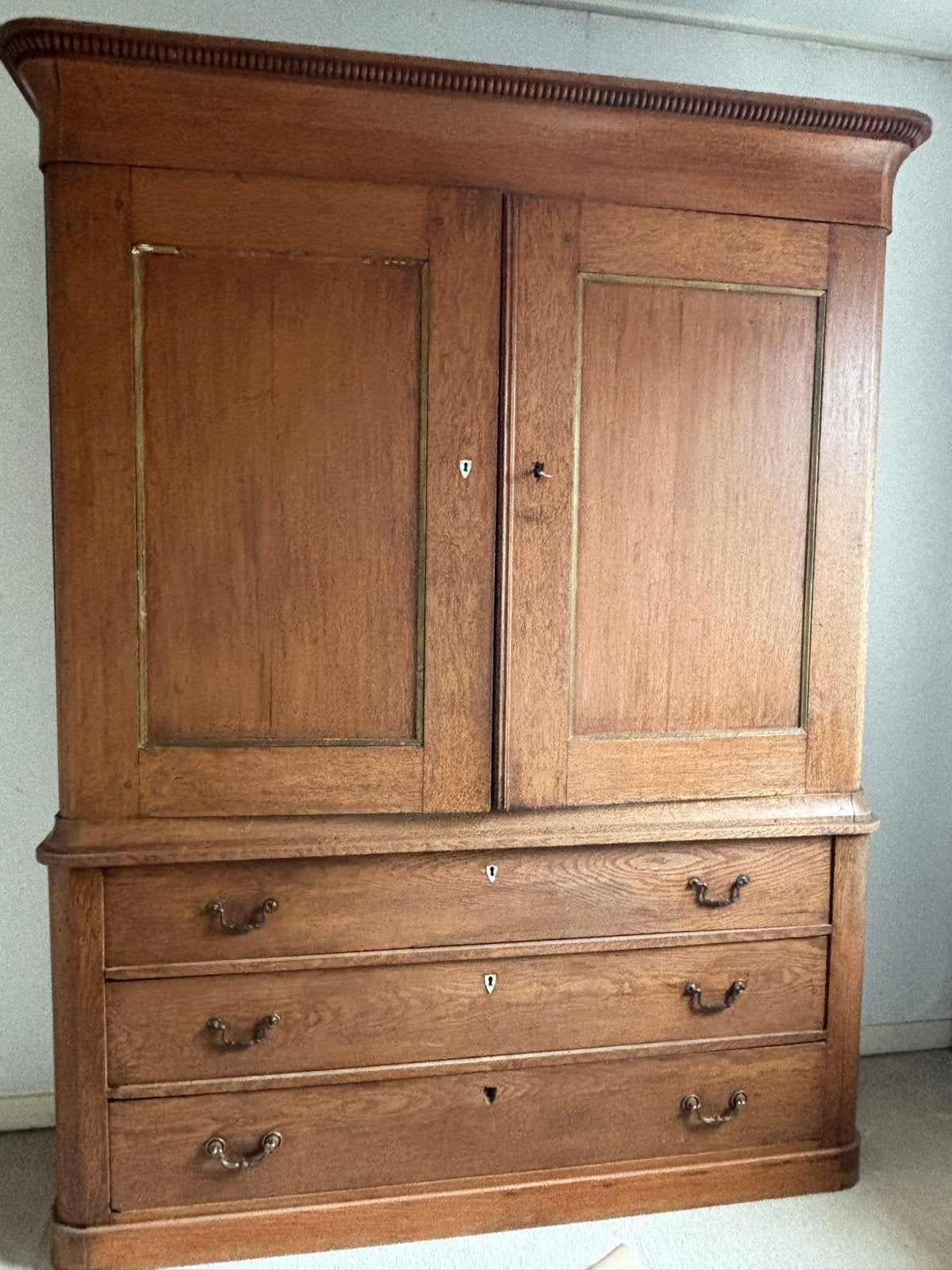 Antiek eiken kabinet met lades - opknapper, Antiek en Kunst, Ophalen