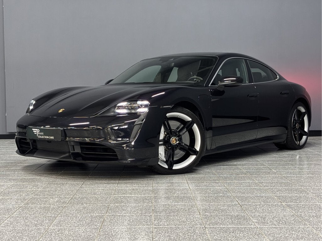 Porsche Taycan Turbo 93 kWh Pano|Bose (bj 2021, automaat), Auto's, Porsche, Automaat, Gebruikt, Zwart, 4 stoelen