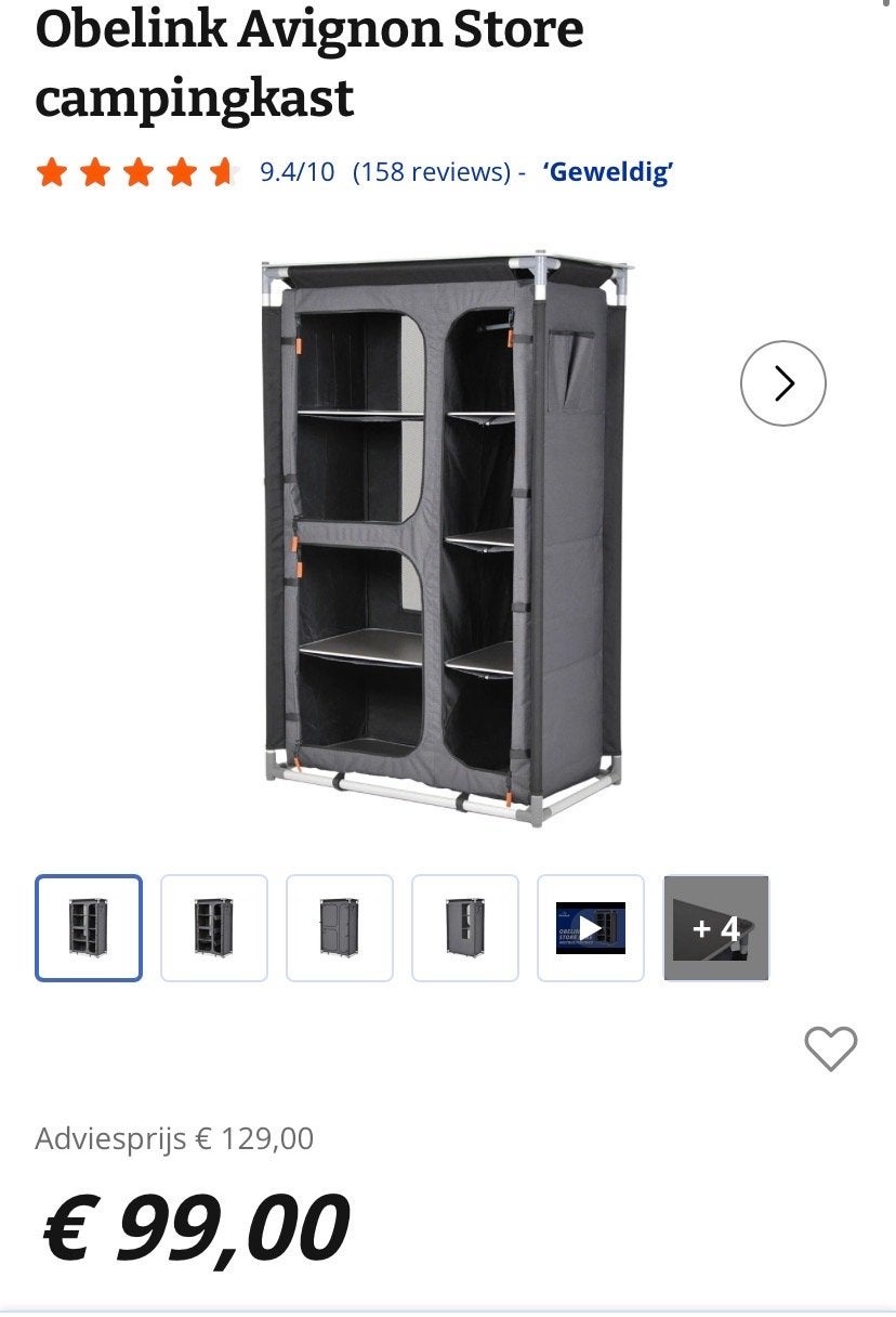 Obelink Avignon Store campingkast, Caravans en Kamperen, Kampeeraccessoires, Ophalen of Verzenden