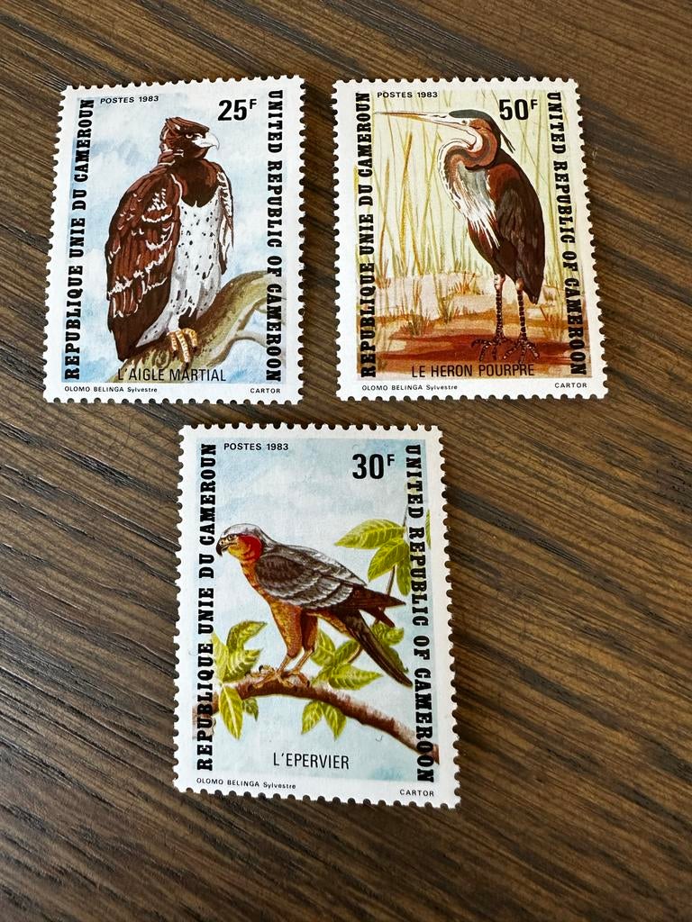 Kameroen 1983 - Vogels postfris roofvogels, Ophalen of Verzenden, Overige landen, Postfris