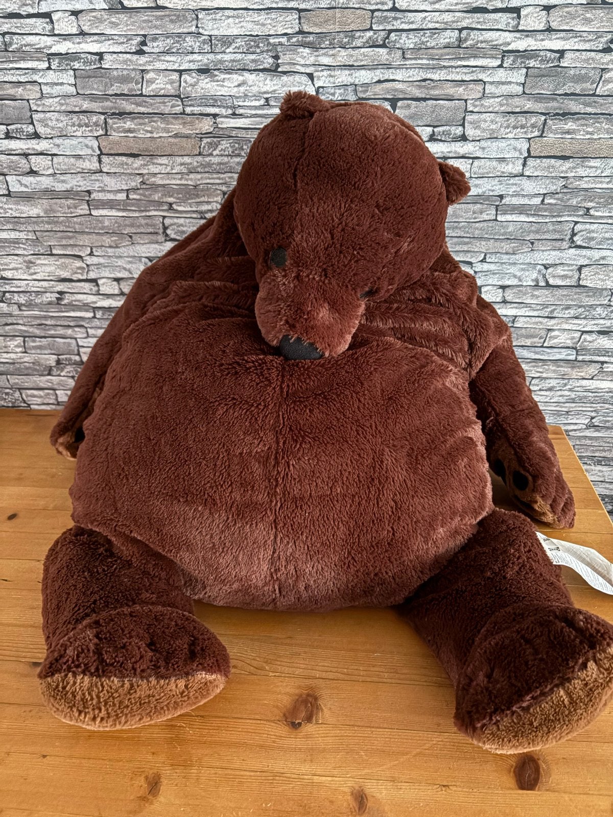 Grote bruine teddybeer - IKEA Djungelskog, Ophalen, Beer, Zo goed als nieuw, Bruin