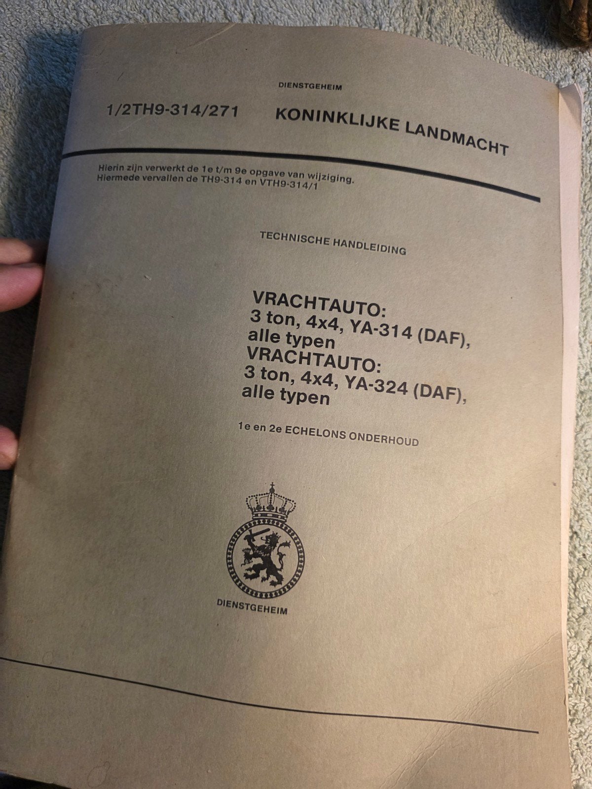 Kl manual voor de Daf., Ophalen of Verzenden, Landmacht, Nederland, Boek of Tijdschrift