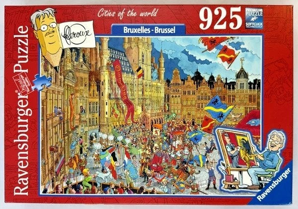 Ravensburger Fleroux Puzzel 925 Brussel cities of the world, Verzenden, 500 t/m 1500 stukjes, Zo goed als nieuw, Legpuzzel